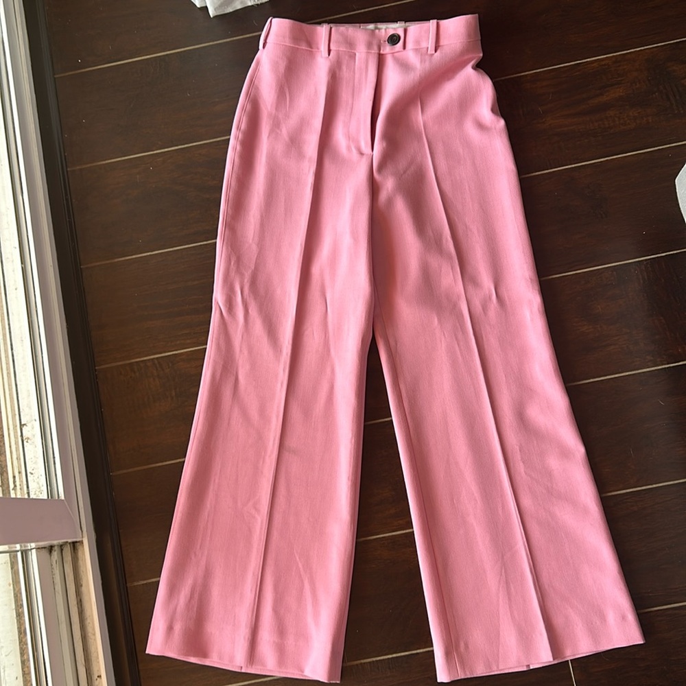 Zara Pink Wide-Leg Trousers